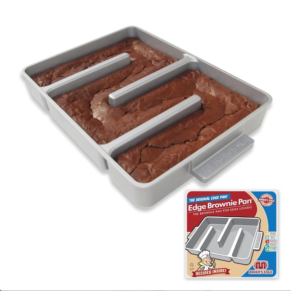 Baker's Edge Brownie Pan, The Original All Edges Brownie Pan for Baking 9x12” - Picture 3 of 16